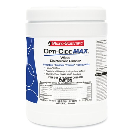 Opti-Cide Max Towels & Wipes, 160 Wipes, Unscented M60034